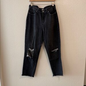 BP Nordstrom Black Ultra Ripped Ankle Jeans size 32